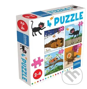 4 puzzle mačka - puzzle z kategorie Maxi dieliky