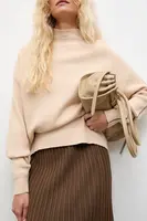 Kašmírový svetr Answear.LAB dámský, béžová barva, s pologolfem