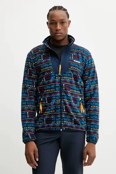 Outdoorová mikina Columbia Sequoia Grove pánská, tmavomodrá barva, vzorovaná, 2135511