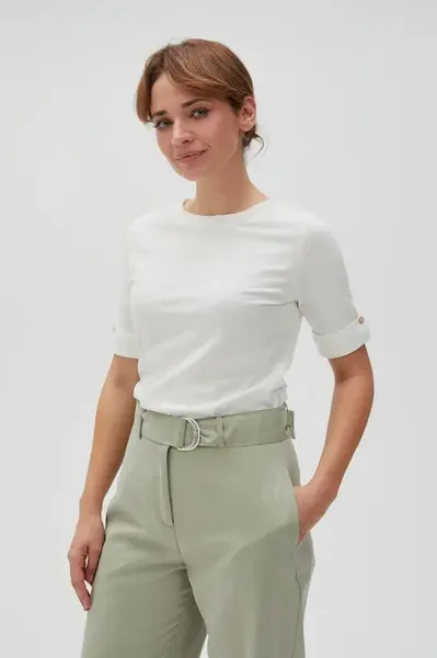 Marisse Women's T-Shirt L-Ts-4616 Off White