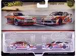 Nissan 240SX (S14) RHD (Right Hand Drive) 19 Red and White and Nissan Silvia (S15) RHD (Right Hand Drive) Red and White "Car Culture" Set of 2 Cars D
