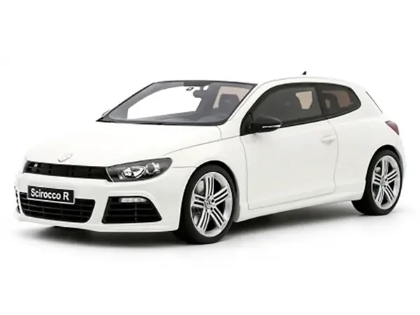 2008 Volkswagen Scirocco 3 R Phase 1 Candy White Limited Edition to 999 pieces Worldwide 1/18 Model Car by Otto Mobile