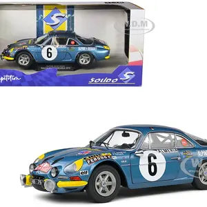 Alpine A110 1600S 6 Jean-Claude Andruet - Pierre Pagani "Rallye Montecarlo" (1972) "Competition" Series 1/18 Diecast Model Car by Solido