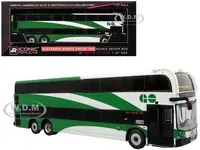 Alexander Dennis Enviro 500 Double Decker Bus "GO Transit" White and Green "North American Bus &amp; Motorcoach Collection" Limited Edition to 504 pi
