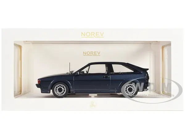 1987 Volkswagen Scirocco Scala Helios Blue Metallic 1/18 Diecast Model Car by Norev