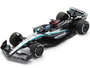 Mercedes-AMG F1 W15 E Performance 63 George Russell "Petronas" Formula One F1 "Bahrain GP" (2024) with Acrylic Display Case 1/18 Model Car by Spark