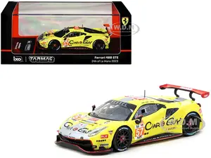 Ferrari 488 GTE 57 Scott Huffaker - Takeshi Kimura - Daniel Serra "Kessel Racing" "24 Hours of Le Mans" (2023) "Hobby64" Series 1/64 Diecast Model Ca