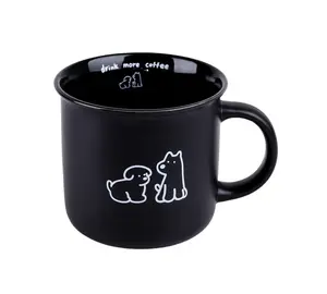 Toro Keramický hrnek Pejsek 380 ml 1 ks černý