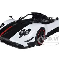 Pagani Zonda 5 Cinque White and Black 1/18 Diecast Model Car by Motormax