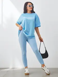 Resti Cotton women's set with short sleeves and leggings