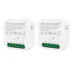 2Pcs WHD09 Tuya WiFi Smart Curtain Switch Controller Countdown/Timing Function App/Voice Control Home Curtain Modification