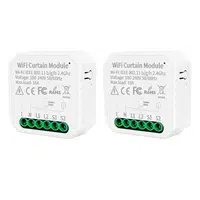 2Pcs WHD09 Tuya WiFi Smart Curtain Switch Controller Countdown/Timing Function App/Voice Control Home Curtain Modification