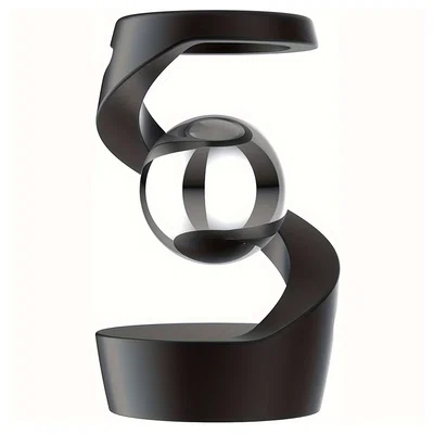 Anti-gravity Kinetic Floating Gyroscope Office Desktop Decoration - Black Silver Beads