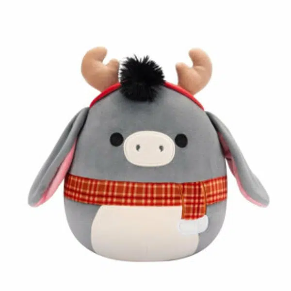 SQUISHMALLOWS Osel s parohy a šálou - Jason
