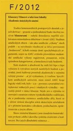 Klauzury Filmové a televizní fakulty 2012