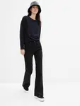 GAP Džíny high rise flare black - Dámské