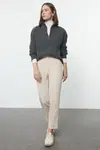 Trendyol Beige Cigarette Woven Trousers