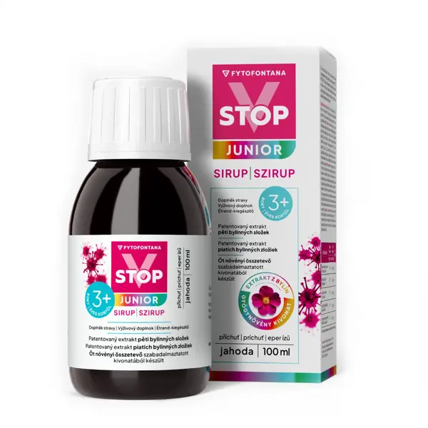 Fytofontana V-STOP Junior 3r+ jahoda sirup 100 ml