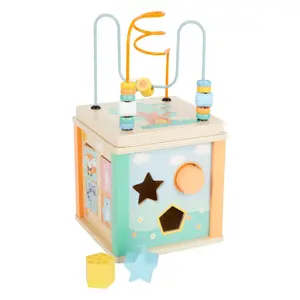 Small Foot Motorická kostka v pastelových barvách 1 ks