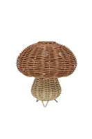 Stolní lampa OYOY Rattan Night Light béžová barva