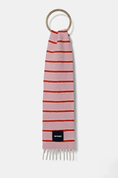Vlněná šála Sunnei růžová barva, ACCXSAC009