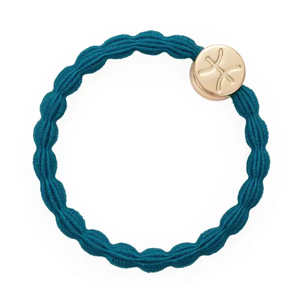By Eloise London Gold Zodiac Charm Pisces Petrol Blue (Pisces Petrol Blue)