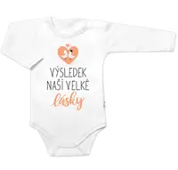 Baby Nellys Body dlouhý rukáv, Výsledek naší velké lásky,  bílé vel.  68