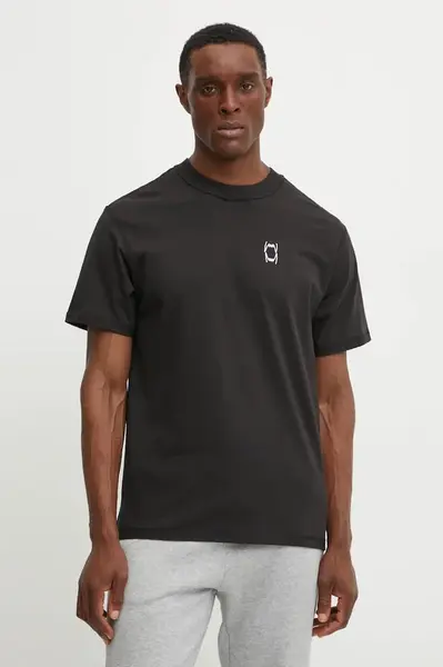 Bavlněné tričko Puma černá barva, s aplikací, 630514