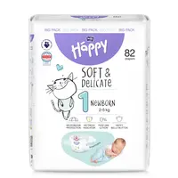 Bella Baby Happy Soft&Delicate 1 Newborn 2–5 kg dětské pleny 82 ks