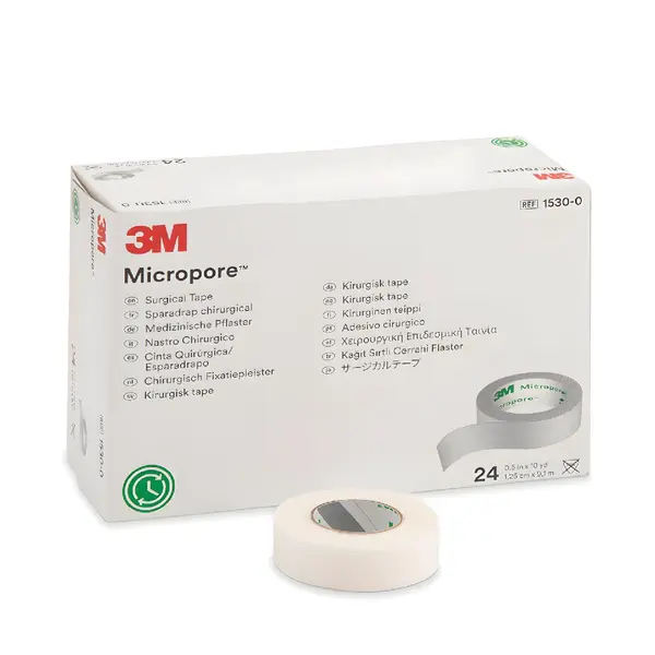 3M Micropore Papírová chirurgická páska 1,25 cm x 9,1 m 24 ks bílá