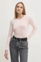 Tričko s dlouhým rukávem Pepe Jeans růžová barva