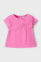 Dětská halenka Mayoral růžová barva, hladká, 3182