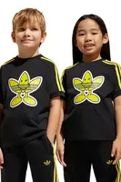 Dětské bavlněné tričko adidas Originals černá barva, s potiskem, JD0456
