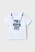 Dětské bavlněné tričko Mayoral modrá barva, s potiskem, 3044