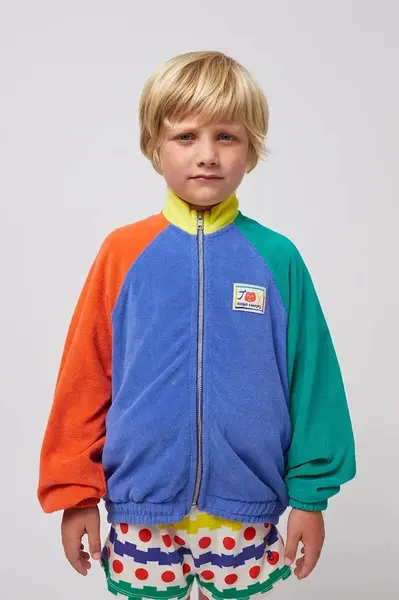 Dětská mikina Bobo Choses Smiling modrá barva, hladká, 125AC048