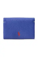 Kožená peněženka Polo Ralph Lauren fialová barva, 427949873