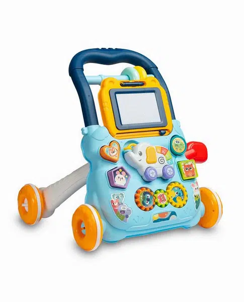 Toyz Dětské interaktivní chodítko, stoleček s příslušenstvím, Zoo - modré