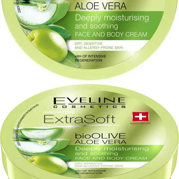 Eveline Extra Soft Olive&Aloe Vera hydratační a zklidňující krém 175 ml