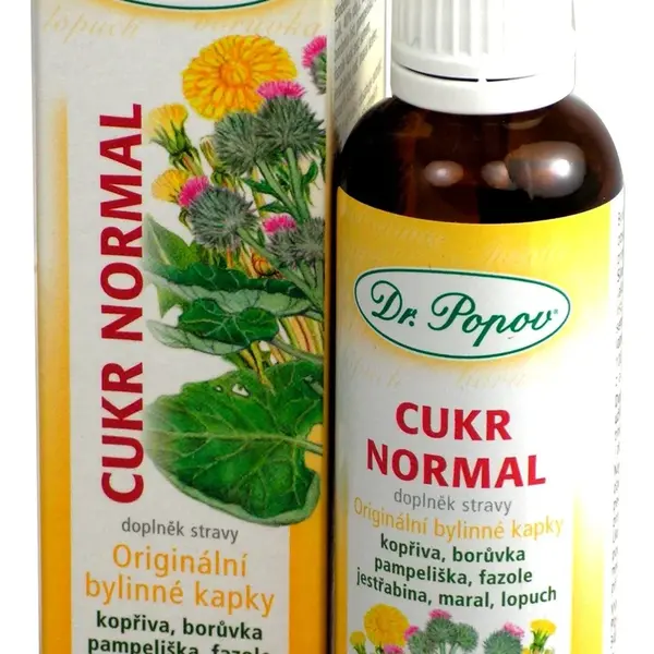 Dr. Popov Cukr normal bylinné kapky 50 ml