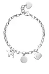 S'Agapõ Krásný ocelový náramek s přívěsky Happy SHAR17