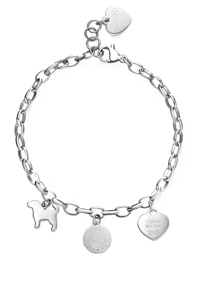 S'Agapõ Krásný ocelový náramek s přívěsky Happy SHAR17