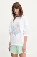 Bavlněná mikina Guess Jeans dámská, bílá barva, s potiskem, W5GQ16 K68I4