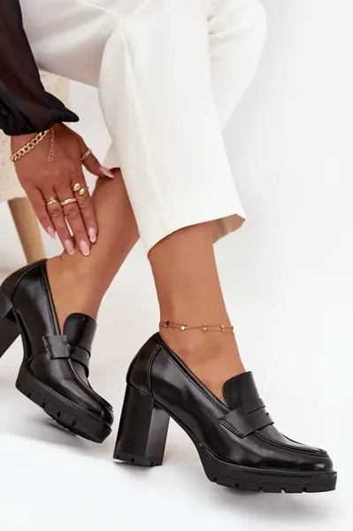 Dámské lodičky z eko kůže černé Ilyssia