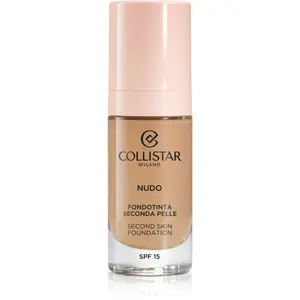 Collistar NUDO Second Skin Foundation SPF 15 rozjasňujúci hydratačný make-up s vyhladzujúcim efektom odtieň 4N Sabbia 30 ml