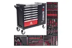 Dílenský vozík vybavený, 298 ks nářadí, 7 zásuvek a XXL velká skříňka - TAGRED