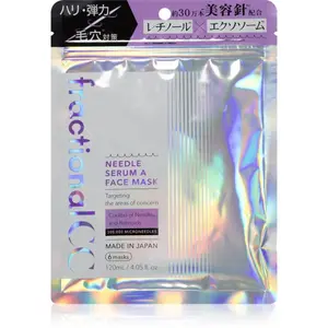 fractional CC Needle Serum A Face Mask zpevňující pleťová maska s retinolem 6 ks