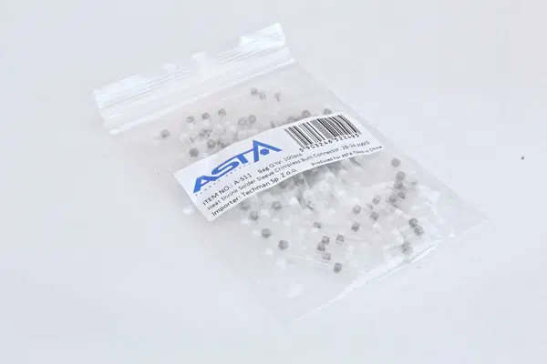 Smršťovací hadičky s cínem, 2.7 x 40 mm, 22-18 AWG, balení 100 ks - ASTA Velikost: 1.7x26 mm