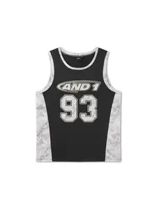 AND1 Tričko '93 Airtex'  sivá / čierna / biela