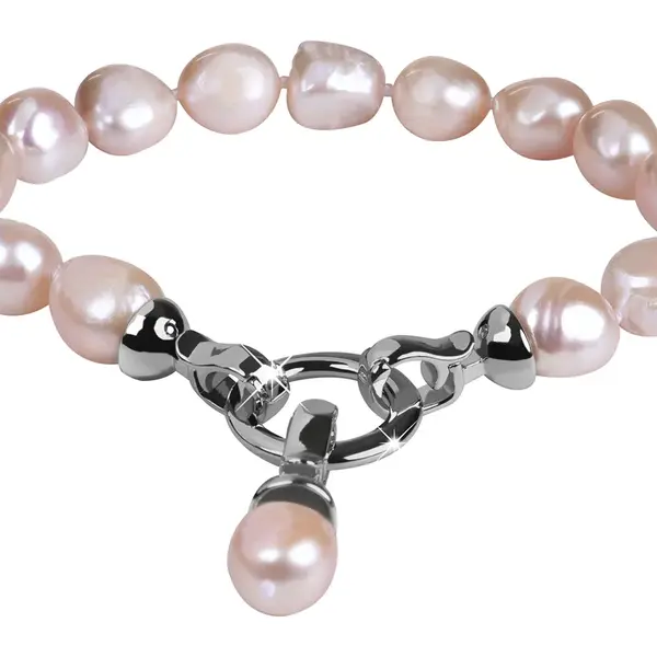 JwL Luxury Pearls Náramok z pravých ružových perál JL0556