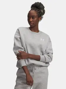 Under Armour Mikina Essential Flc OS Crew-GRY - Dámské